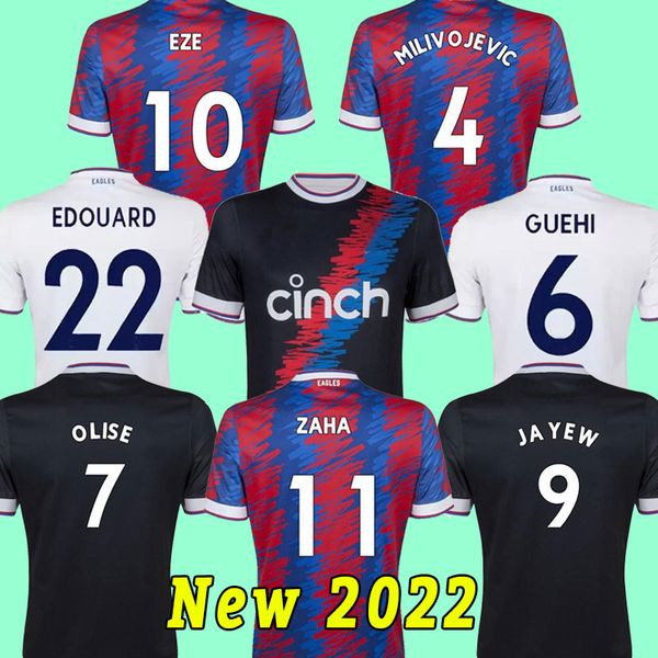 

2022 2023 crystal olise soccer jerseys 22 23 palace zaha eze j.ayew maillots de foot benteke milivojevic mateta andersen gallagher football, Black;yellow
