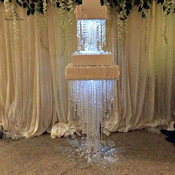 

party decoration acrylic transparent crystal cake dessert table romantic wedding cakes tables decoration props