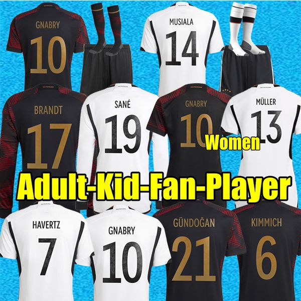 

2022 german soccer jersey 22/23 germany world cup national team football shirt long sleeve plus size 3xl 4xl goretzka gnabry kimmich brandt, Black;yellow