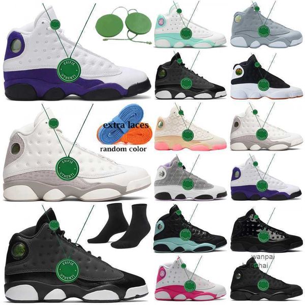

2023 basketball shoe 13s shoes sneakers cool grey lakers hyper royal court purple flint grey toe black cat phantom lucky green mens womens