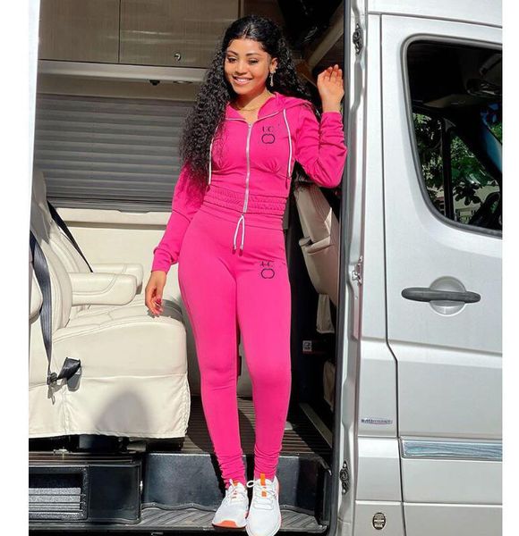 

womens tracksuits two piece set fall winter zipper cardigan women hooded tracksuit fashion casual sweater hoodies and pants clothes, Gray