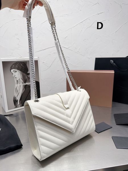 

designer lady one shoulder bag luxury leather shoulder chain handbag covers classic fashion wiith box size 24-16 cm 874461