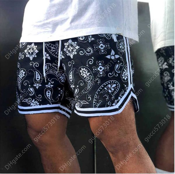 

shorts camouflage shorts splicing mesh breathable men's fitness sports leisure basketball pants outdoor running training shorts, White;black