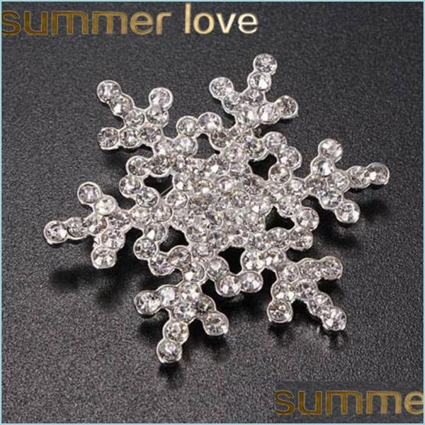 

pins brooches crystal snow flower brooch pin charm women gem pendant rhinestone big snowflake winter theme christmas brooches whole dhvjx, Gray