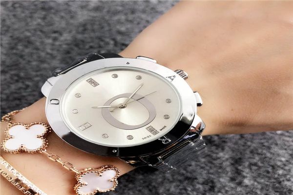 

fashion women girls crystal steel metal band quartz wrist watch p379069470, Slivery;brown