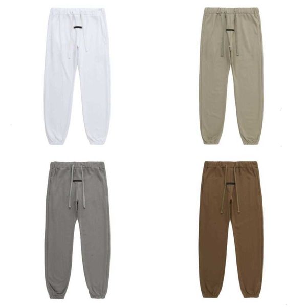 

men's pants designer ess essential reflective elasticity men sports loose letters sweatpants drawstring trousers casual sport, Black