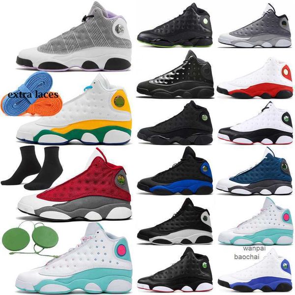 

2023 with box jumpman 13s basketball shoes men women 13 white lucky green playground triple black cat bred cap and gown luchy green phayoffs