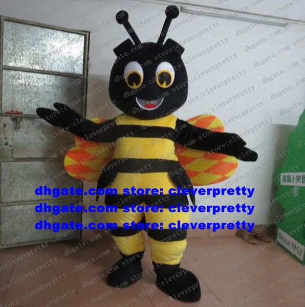 

bee honeybee mascot costume wasp hornet vespid bumblebee bombus cartoon character walking street marketing promotions zx679, Red;yellow