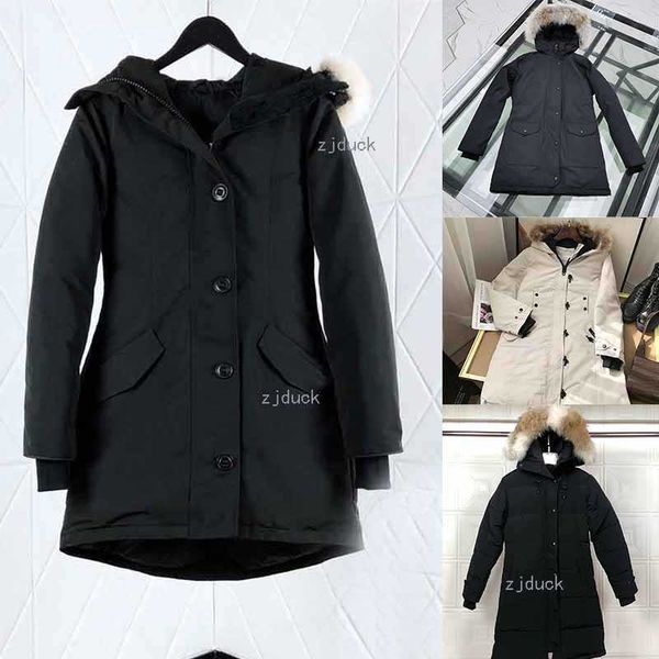 

famous winter down jackets women femme outdoors real wolf fur parka hiver warm windproof thicken fourrure hooded jacket manteaus doudoune, Black