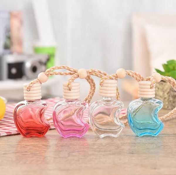 

100pcs 12ml refillable bottle car hang decoration glass essence oil perfume bottles rope empty bottle