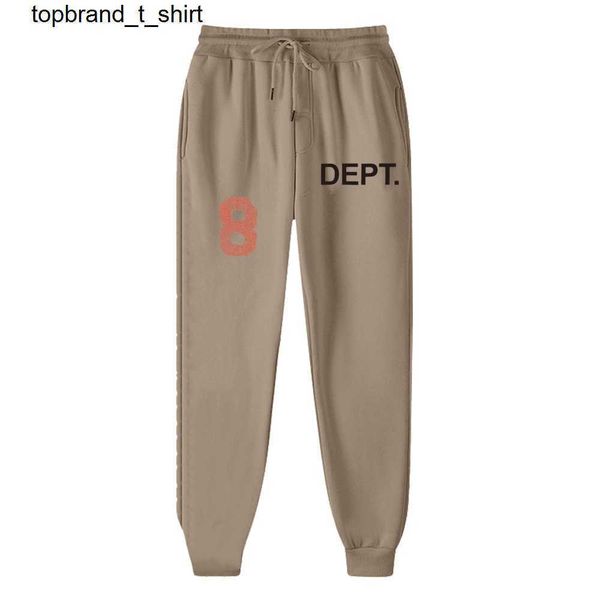 

men's pants designer galery dept printed men's women's loose plush pants, Black