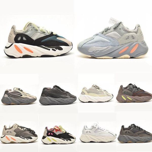 

shoes with original box new shoes kid boy girl 700 v2 kids yeezy courant chaussures baby toddler children yezzies 7 boost shoes sneakers oue, Black