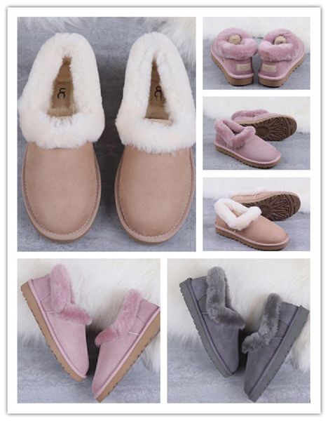 

wggs woolen boots luxury brand designer uggitys snow boots fashion heel wrapped shoes ugglie winter warm shoeses high-quality fur integrated, Black