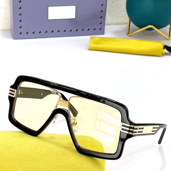 

new fashion designer gg0900s men and women net red style logo style unique charm metal uv400 anti-radiation frame sunglasses coastal eyewear, White;black
