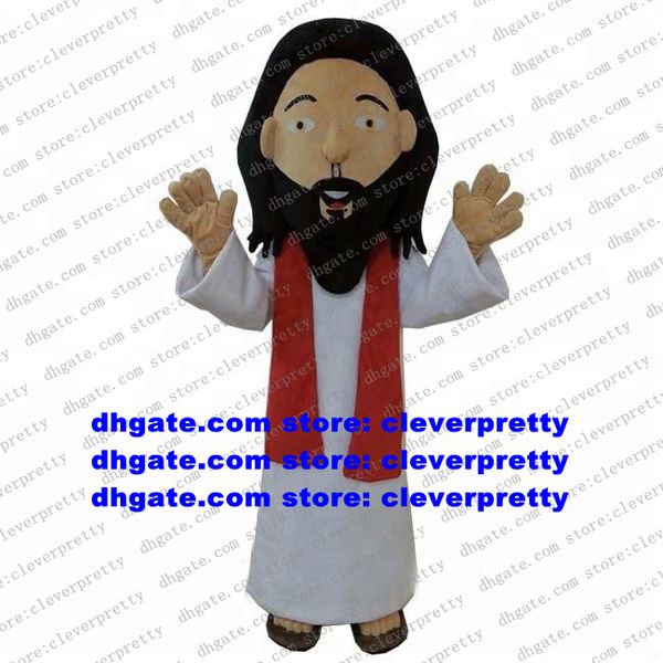 

christianity jesus christ the anointed mascot costume cartoon character attract customers symbolic ambassador zx2758, Red;yellow