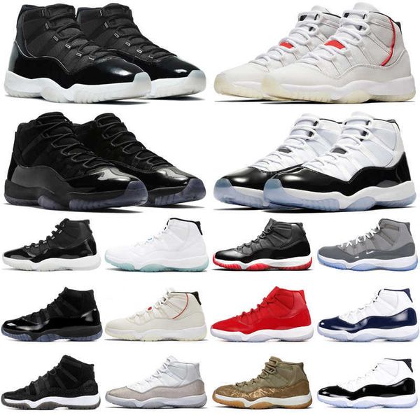 

discount 11 11s jumpman men women basketball shoes 25th anniversary bred legend blue cool grey mens womens trainers sports sneakers size, Black