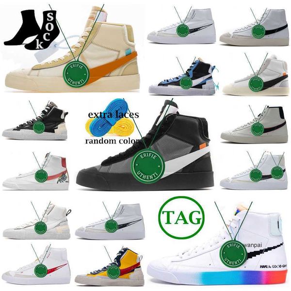 

2023 shoes men women blazer blazers mid 77 vintage jumbo low casual shoe man black white x multi color indigo pine green university blue