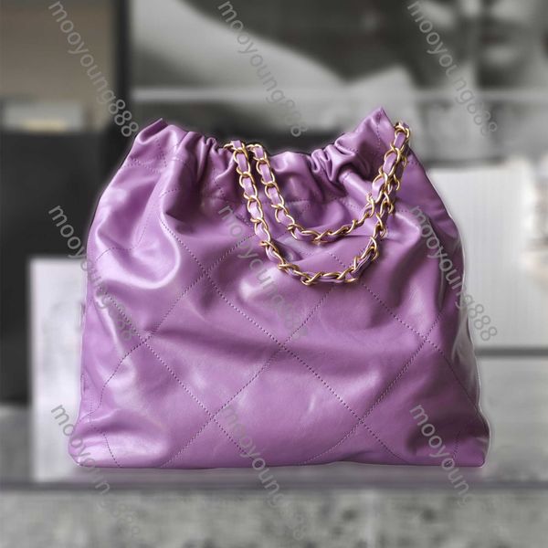 

10a tier quality luxury designer 22 handbag medium quilted tote women small real leather bucket purse shopping tote black calfskin