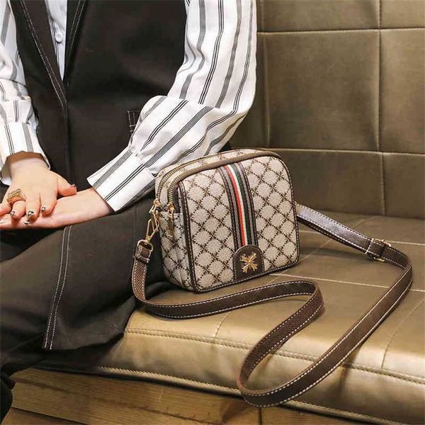 

small bag one shoulder versatile 2022 new small square bag fashion printed diagonal women's advanced mobile handbags