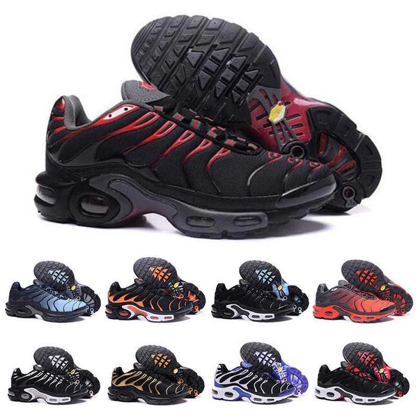 

running shoes mens trainers breathable sneakers triple black white blue red runners classic tn pus mens womens size 4045