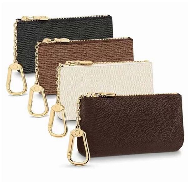 

KEY POUCH M62650 POCHETTE CLES Designer Bags Fashion Women Mens Key Ring Credit Card Holder Coin Purse Luxury Mini Wallet Bag Charm Brown Canvas, Black gird