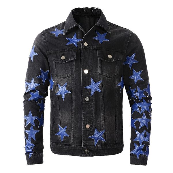 

mens designer jackets fashion men women denim jacket casual hip hop jean coat long sleeve outdoor wear jacket size m-4xl, Black;brown