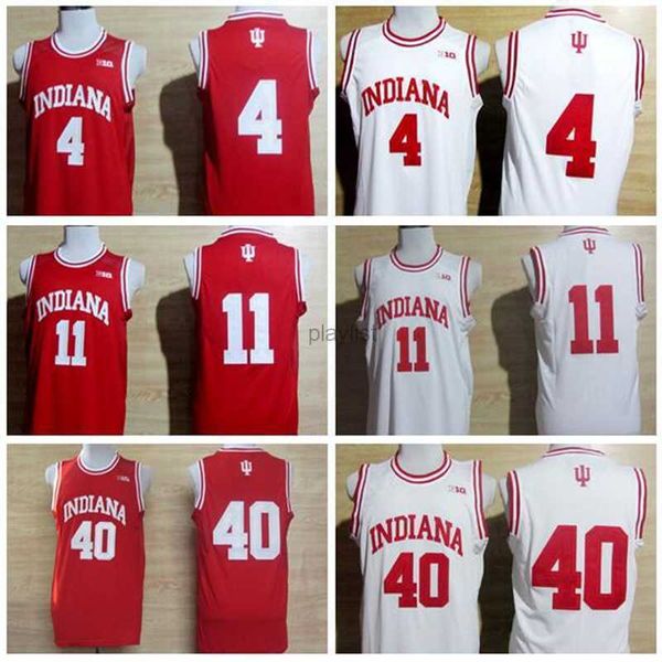 

college basketball wears ncaa indiana hoosiers 11 isiah thomas jersey 4 victor oladipo 40 cody zeller shirt uniform red white stitched baske, Black