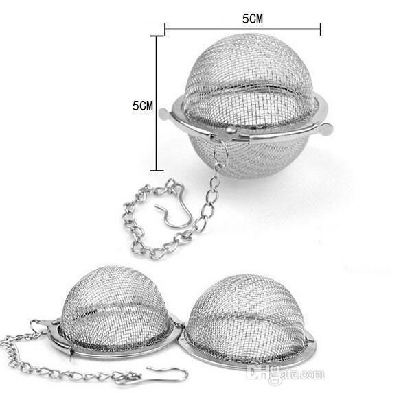 

ups new stainless steel sphere locking spice tea ball coffee & tools strainer mesh infuser strainer filter infusor