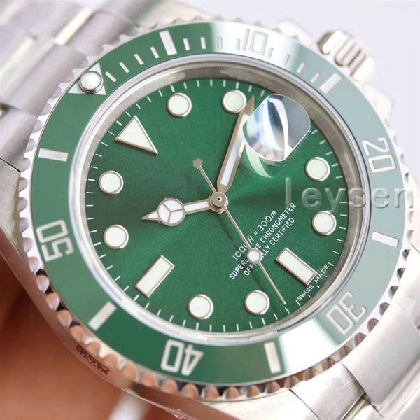 

ceramic bezel mens new green 2813 mechanical stainless steel automatic movement watch sports self-wind watches wristwatches294l, Slivery;brown