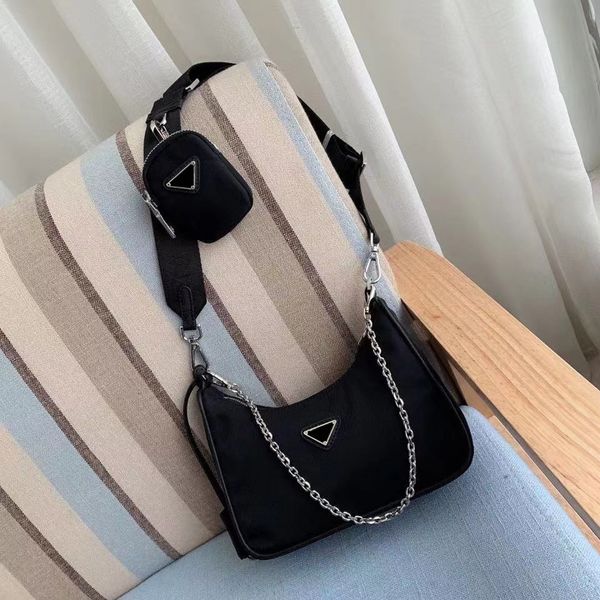 

hobo designer bags three-piece womens crossbody nylon four seasons fashion pochette ladies chain shoulder bag travel underarm messenger wate