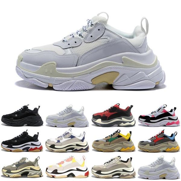 

casual shoes platform sneakers mens trainers sports shoe black white grey red green yellow fashion triple s me balencaigas''balenc