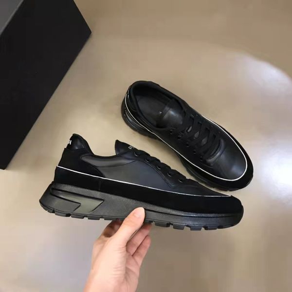 

famous brands men sneakers shoes trainers sporty leather white black nameled-metal triangle rubber soles comfort walking