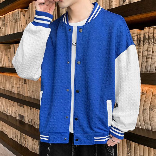 

2022 new fashion loose baseball jersey men's jacket men's jacket, Black;brown