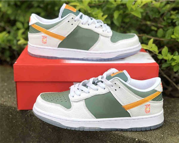 

shoes chunky dunked y dunked white green orange men women low mens trainers sports fashion outdoor sneakers box, White;red