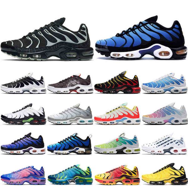 

white running shoes black outdoor trainer true green sky blue 2021 tn plus for men women sunust oreo breathable sneaker size 36-46