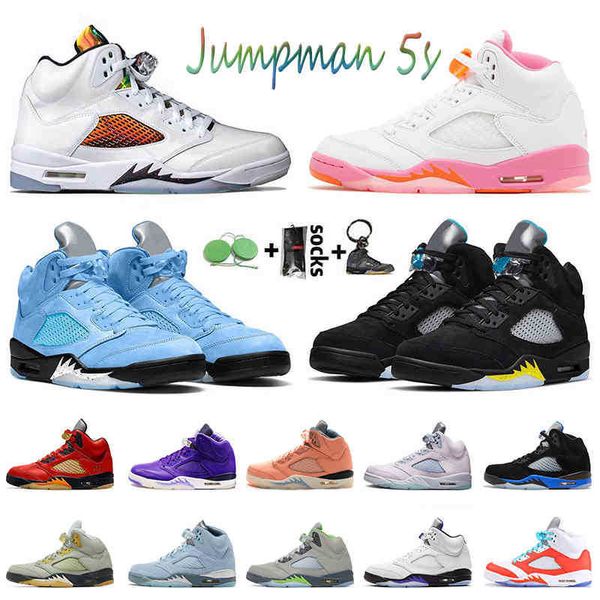 

sport basketball shoes fashion 2022 women men jumpman 5 aqua pinksicle 5s dj khaled we the unc designer sneakers black muslin