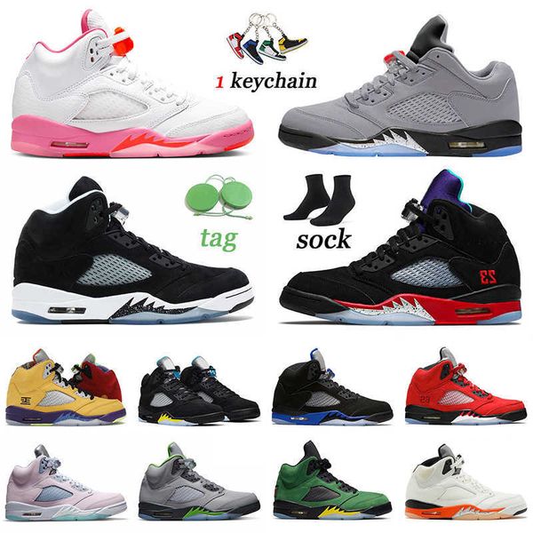 

5 5s basketball shoes us 13 sports low psgs jumpman trainers men women pinksicle racer blue mars for her green bean moonlight easter jade, Black