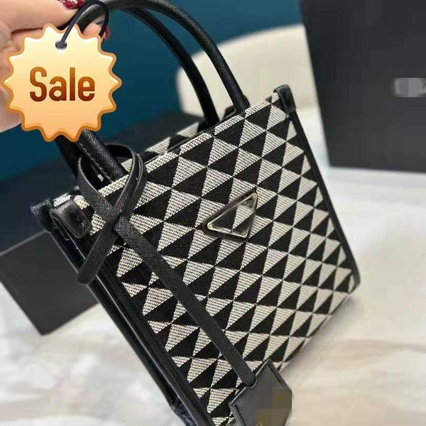 

women's luxury designer handbag 2023 new tote bag triangle pattern printed temperament handbag popular casual single shoulder crossbody