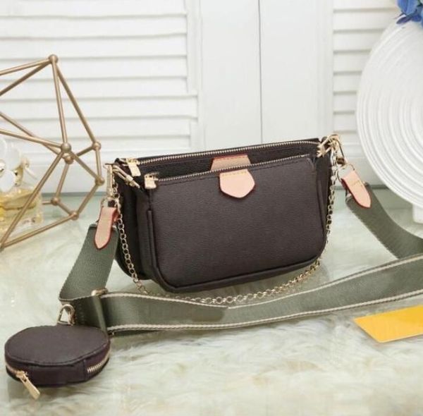 

Louiseity 3pcs set Cross Body Wallet handbag Women Luxury designer handbag Genuine Leather flower Shoulder bag Purse HGJ5657, Packing bag