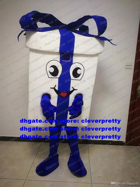 

gift box present box case tin mascot costume cartoon character outfit willmigerl plying for hire beauty parlor zx2946, Red;yellow