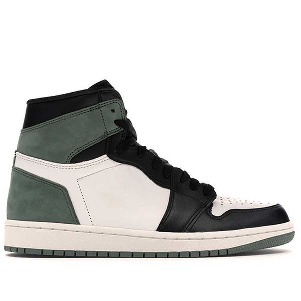 

shoes perfect men women jumpman 1 1s high clay green sneakers original, White;red