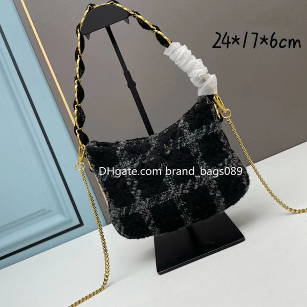 

7a new lambs wool tote bag axillary package fashion woolen small furry bags designer suede shoulder bag women's handbags christmas gift