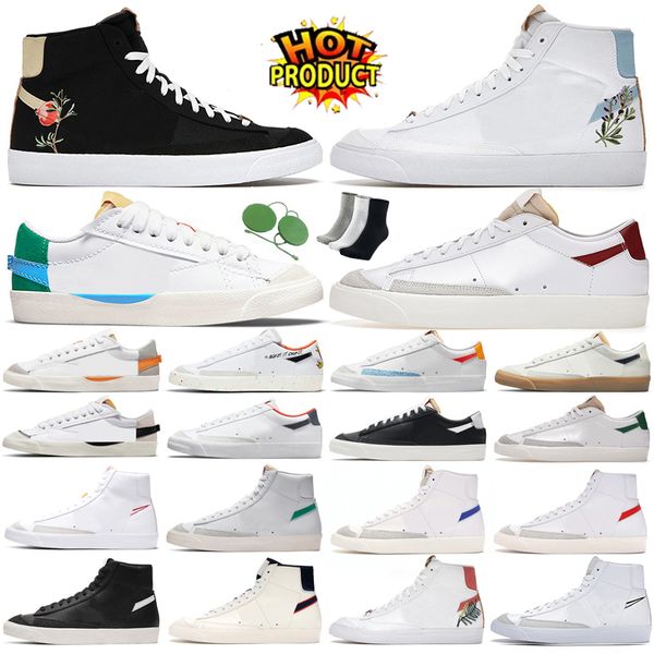 

blazer mid running shoes for mens womens low 77 white indigo jumbo logo pack lucid green arctic punch sail gum navy gold multi bright crimso