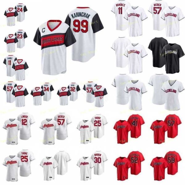 

custom college wear 2021 little league classic 99 james karinchak baseball jersey 35 oscar mercado 6 owen miller 49 eli morgan 22 josh naylo, Black