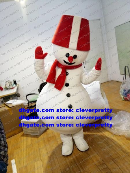 

christmas xmas snowman snow man mascot costume cartoon character outfit suit sports meeting society activities zx1665, Red;yellow