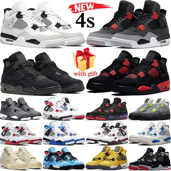 

4s outdoor shoes men women infrared 4 military black sail university blue cat fire red thunder royalty neon dark mocha pine green