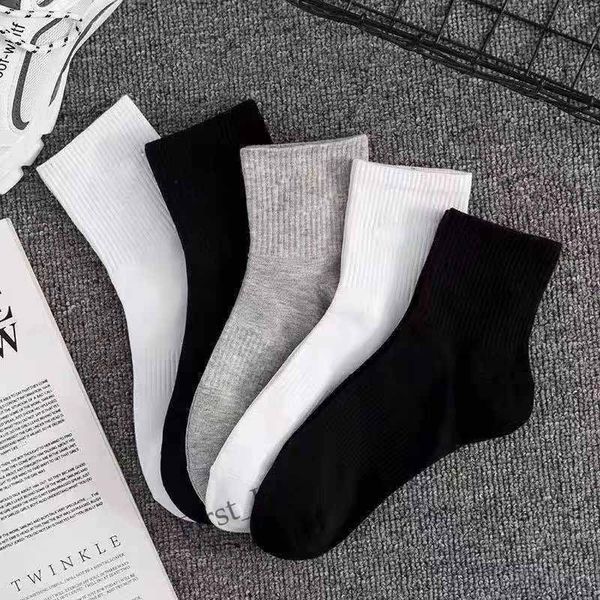 

mens socks classic sports towel-bottom stockings european and american womens sport sock, Black