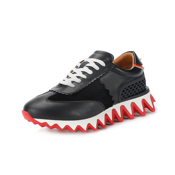 

dress shoes accessories designer leather color matching thick-soled craft motor vehicle breathable leather retro sneakers for men and women