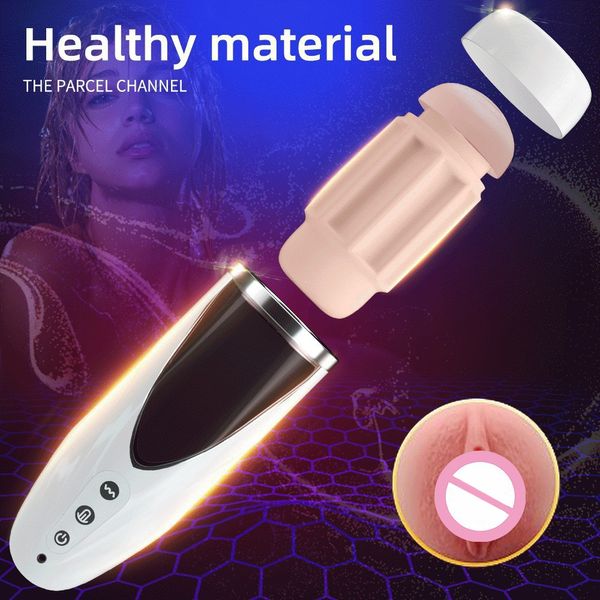 

costumes automatic male masturbation cup real vagina sucking blowjob tongue licking vibrator for men masturbator pocket pussy toys, Black