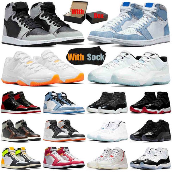 

shoes box&sock mens jumpman shadow hyper royal bright citrus bred patent unc men women trainers sneakers, White;red